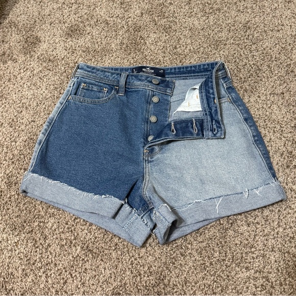 Hollister Two-Tone Mom Jean Shorts 3” - Picture 3 of 5